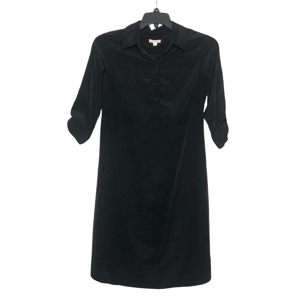 GAP MATERNITY True Black Midi Length Shirt Dress 3/4-Length Sleeves Size X-Small